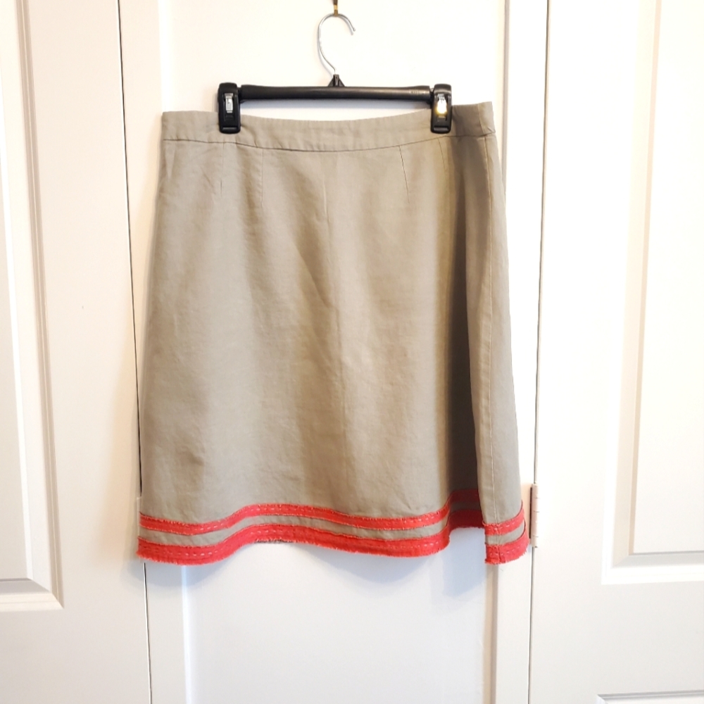Boden 100% linen skirt size 14